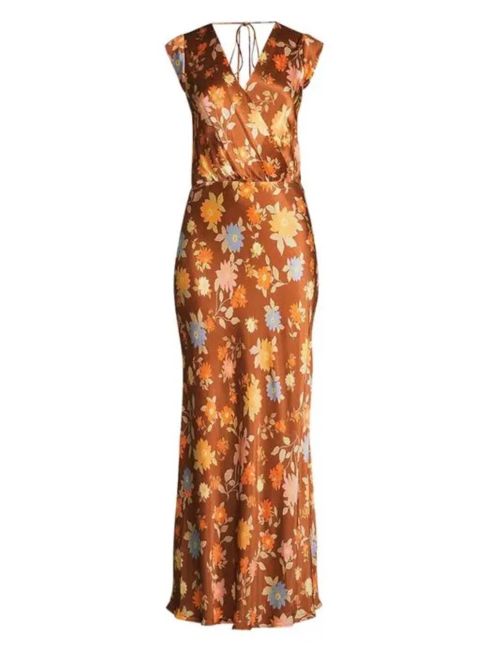 bec and bridge carmen floral-print satin maxi dress